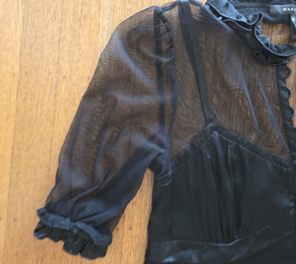 Silk Marc Jacobs Satin & Sheer Dress - Picture 12 of 16